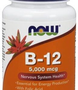 Vitamin B-12 with Folic Acid, 5000mcg - 60 lozenges