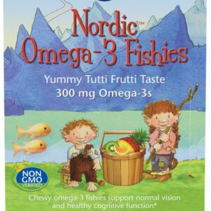 Nordic Omega-3 Fishies, 300mg Yummy Tutti Frutti Taste - 36 fishies