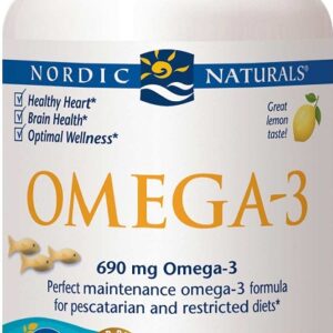 Omega-3, 690mg Lemon (Fish Gelatin) - 60 softgels