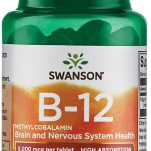 Vitamin B-12 Methylcobalamin, 5000mcg High Absorption - 60 tabs