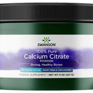 Calcium Citrate Powder, 100% Pure and Dairy-Free - 227g