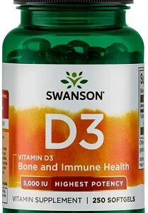 Vitamin D-3, 5000 IU - 250 softgels