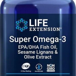 Super Omega-3 EPA/DHA with Sesame Lignans & Olive Extract - 60 enteric coated softgels