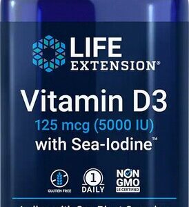 Vitamin D3 with Sea-Iodine, 5000IU - 60 caps