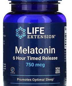 Melatonin 6 Hour Timed Release, 750mcg - 60 vegetarian tabs