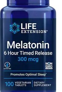 Melatonin 6 Hour Timed Release, 300mcg - 100 vegetarian tabs