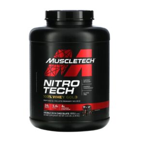 Nitro-Tech 100% Whey Gold, Double Rich Chocolate (EAN 631656710496) - 2280g