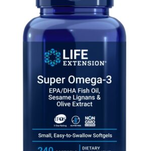 Super Omega-3 EPA/DHA with Sesame Lignans & Olive Extract - 240 softgels