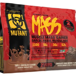 Mutant Mass 2 Flavours, Triple Chocolate & Chocolate Fudge Brownie - 2720g