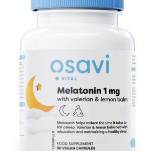 Melatonin with Valerian & Lemon Balm, 1mg - 60 vegan caps