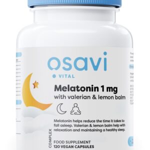 Melatonin with Valerian & Lemon Balm, 1mg - 120 vegan caps