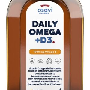 Daily Omega + D3, 1600mg Omega 3 (Natural Lemon) - 250 ml.