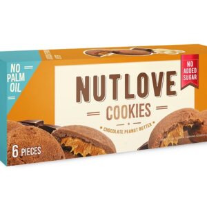 Nutlove Cookies, Chocolate Peanut Butter - 6 cookies