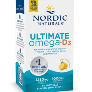 Ultimate Omega-D3 Fish Oil, 1280mg Lemon - 60 softgels