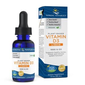Plant-Based Vitamin D3 Liquid, 1000 IU Apple - 30 ml.