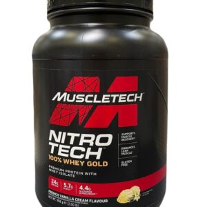 Nitro-Tech 100% Whey Gold, French Vanilla Cream (EAN 631656260090) - 908g