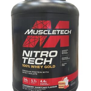 Nitro-Tech 100% Whey Gold, Strawberry Shortcake - 2270g