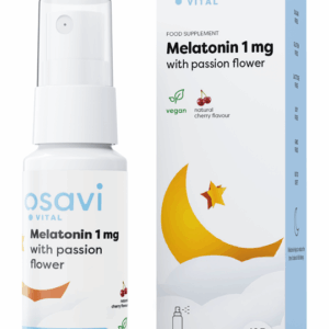 Melatonin with Passion Flower Oral Spray, 1mg (Cherry) - 25 ml.