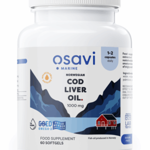 Norwegian Cod Liver Oil Softgels, 1000mg (Lemon) - 60 softgels