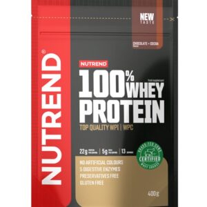 100% Whey Protein, Chocolate + Cocoa - 400g