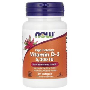 Vitamin D-3, 5000 IU - 30 softgels