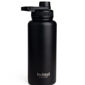 Bohtal Insulated Sports Bottle, Black - 960 ml.