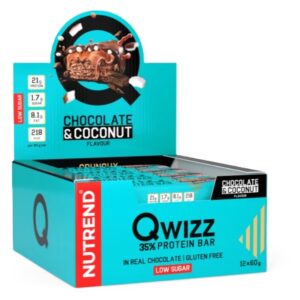 Qwizz 35% Protein Bar, Chocolate & Coconut - 12 x 60g