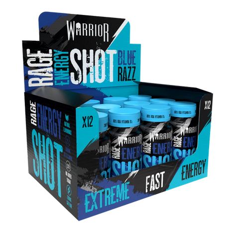 Rage Energy Shot, Blue Razz - 12 x 60 ml.