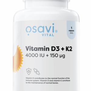 Vitamin D3 + K2, 4000IU + 150mcg - 120 softgels