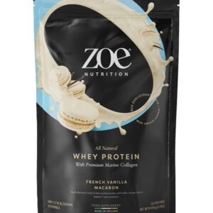 Whey Protein with Premium Marine Collagen, French Vanilla Macaron - 454g