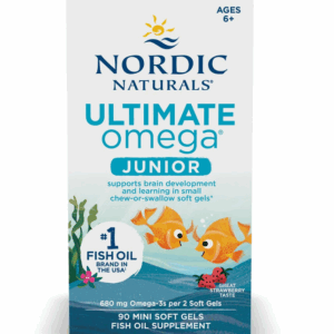 Ultimate Omega Fish Oil Junior, 680mg Strawberry - 90 mini softgels