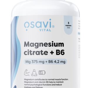 Magnesium Citrate + B6, 375mg + 4.2mg - 180 vcaps