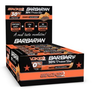 Barbarian 30% Protein Bar, Salted Caramel - 12 x 45g