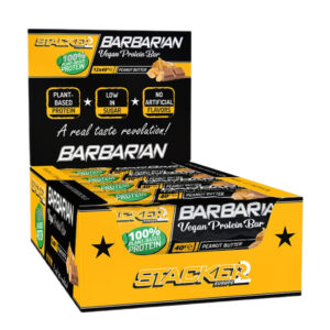 Barbarian Vegan Protein Bar, Peanut Butter - 12 x 40g