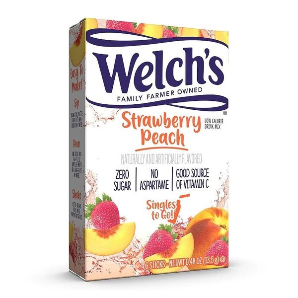 Singles to Go, Strawberry Peach - 6 sticks