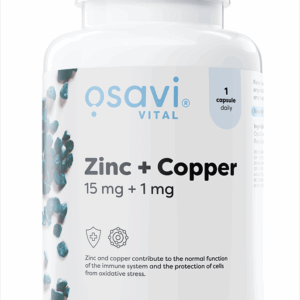 Zinc + Copper, 15mg + 1mg - 120 vegan caps 