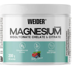 Magnesium Bisglycinate Chelate & Citrate, Berry - 200g