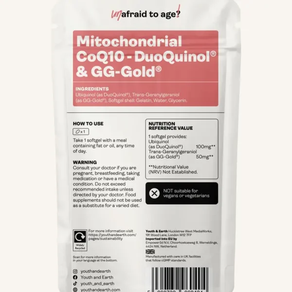 Mitochondrial CoQ10 - Duoquinol® & Gg-Gold®  150mg X 30 So, 30 Caps - Image 3