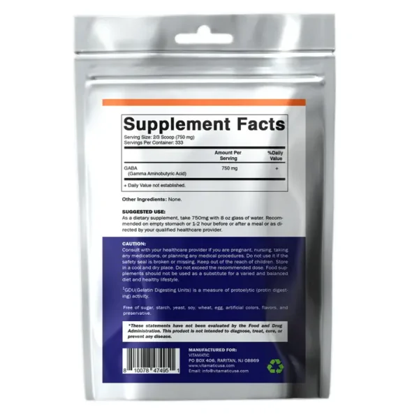 Gaba Powder, 750mg - Image 3