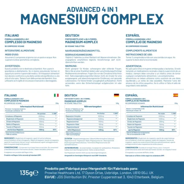 Magnesium Glycinate Complex, 90 Vegan Tablets - Image 4