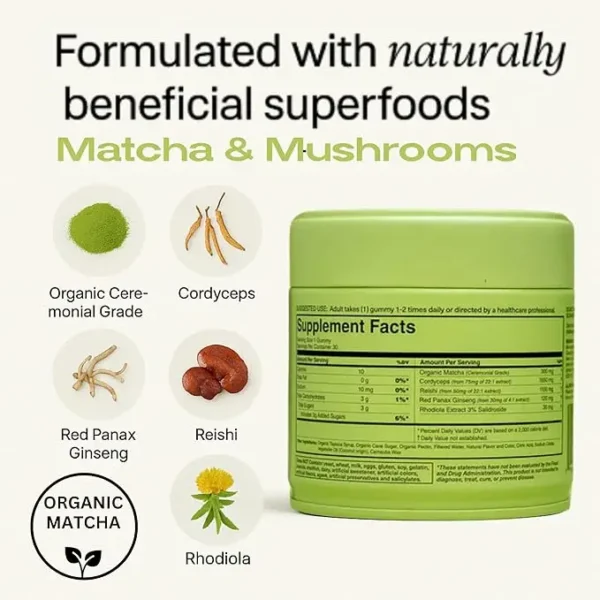 Organic Matcha Gummy 300mg - Image 5