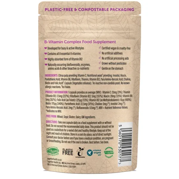 B Complex Vitamin Supplement, 30 caps - Image 4