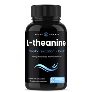 L-Theanine Supports Mood, Focus, Stress Relief, 60 Caps