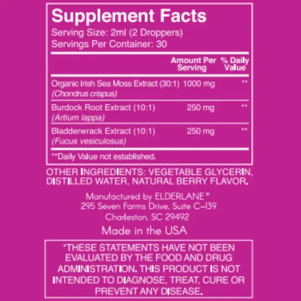 Sea Moss Drops, 60ml, Berry Flavor - Image 4