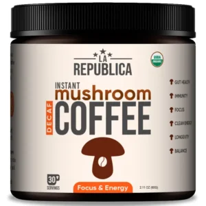 USDA Organic Decaf Mushroom Coffee, 30 Servings