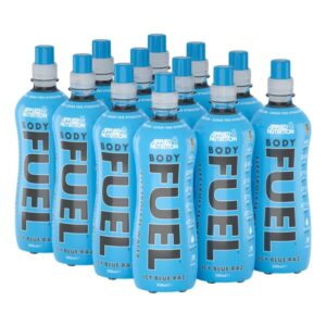 Bodyfuel Electrolyte & Vitamin Water, Icy Blue Raz - 12 x 500 ml.