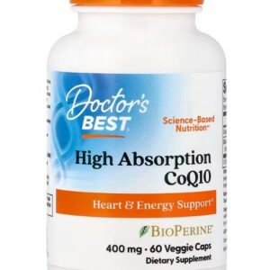 High Absorption CoQ10 with BioPerine, 400mg - 60 vcaps