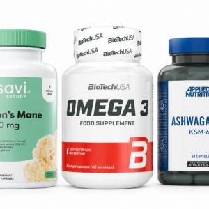 30 Day Focus and Clarity supplement stack with Lion’s Mane, Omega 3 and Ashwagandha KSM-66